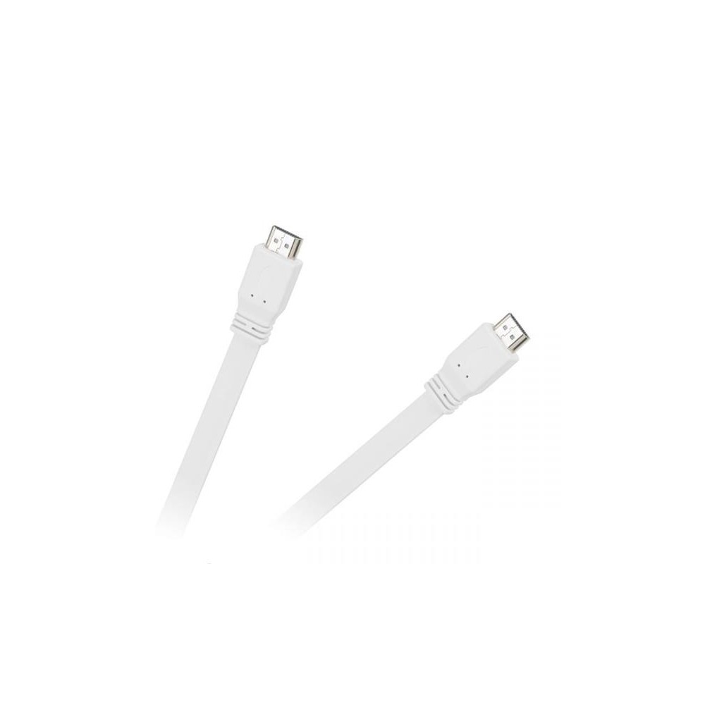 CABLETECH KPO3725-1.8 Plokščias HDMI kabelis 1,8 m, baltos CABLETECH KPO3725-1.8 Plokščias HDMI kabelis 1,8 m, baltos