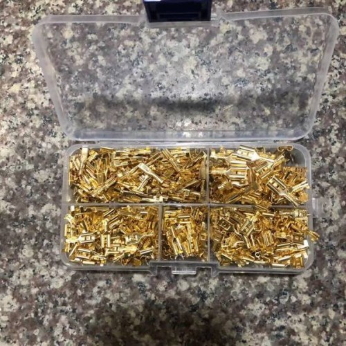 500 vnt. rinkinys - Neizoliuota plokščia lizdo jungtis - 2.8 mm