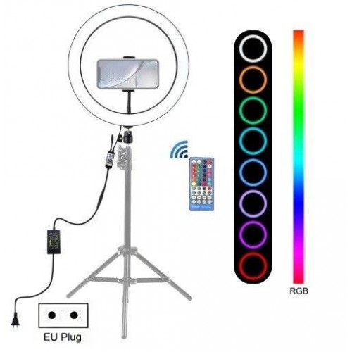 Puluz "Vlog" RGB LED lempa su išmaniojo telefono laikikliu