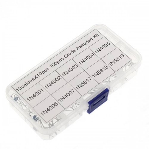 100 vienetų rinkinys - Lygintuvo diodas 1A - 1N4001-1N5819 -