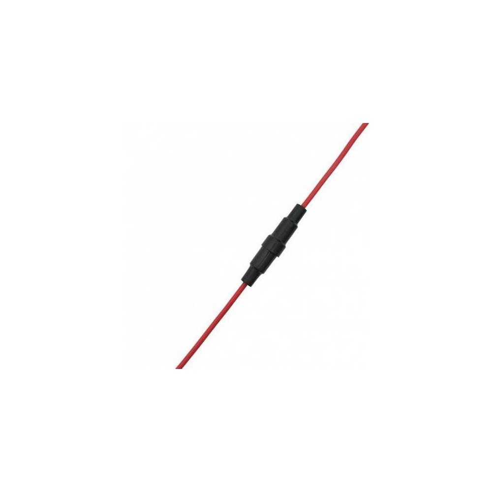 Stiklinis saugiklio laikiklis 5x20 mm - su laidais - šviestuvas
