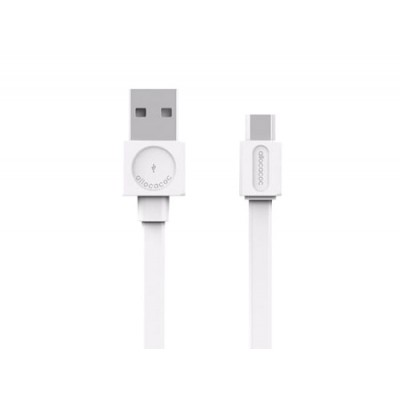 Kabelis ALLOCACOC USB/Mikro USB 1,5 m, baltas-Duomenų ir