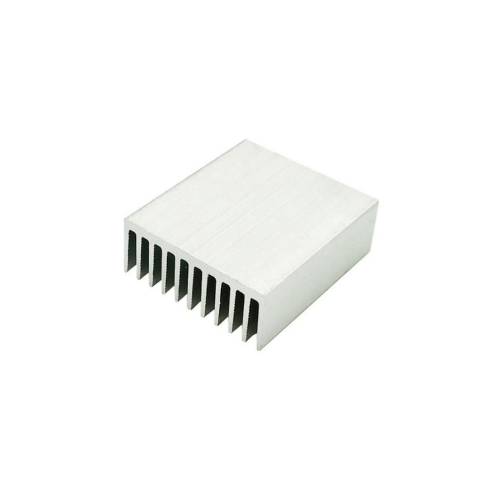 Ekstruzinis aliuminio radiatorius - 40x35x14 mm, sidabrinis -
