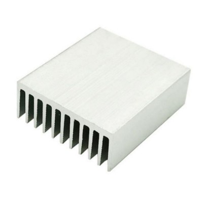 Ekstruzinis aliuminio radiatorius - 40x35x14 mm, sidabrinis -