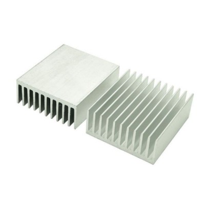 Ekstruzinis aliuminio radiatorius - 40x35x14 mm, sidabrinis -