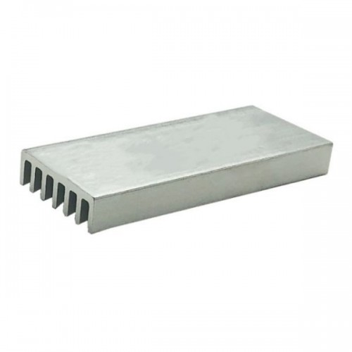 Ekstruzinis aliuminio radiatorius - 50x20x6 mm, sidabrinis -