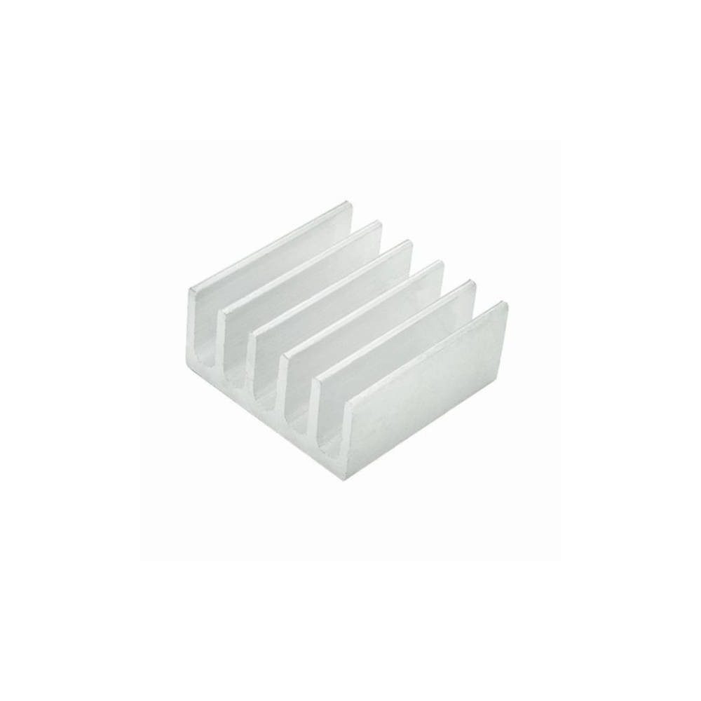 Ekstruzinis aliuminio radiatorius - 22x22x10 mm sidabro spalvos