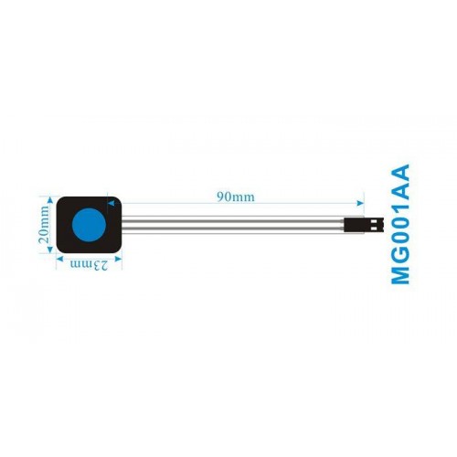 Membraninė klaviatūra DC12V - 1 raudonas raktas - lipnus