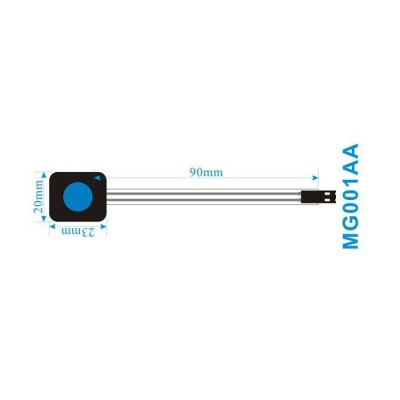 Membraninė klaviatūra DC12V - 1 raudonas raktas - lipnus