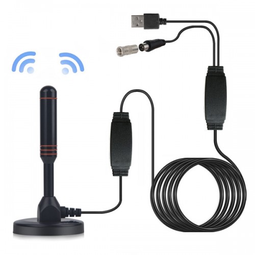 Skaitmeninė DVB kambario antena-T2 HDTV su 25 dBi stiprintuvu -