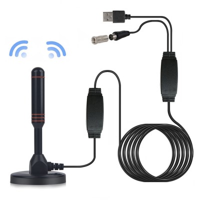 Skaitmeninė DVB kambario antena-T2 HDTV su 25 dBi stiprintuvu -