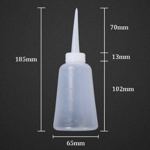 250 ml buteliukas su aplikatoriumi - skysčio dozavimo