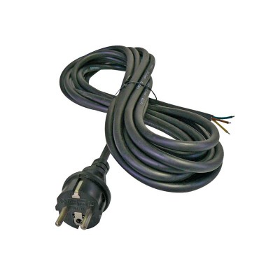 Maitinimo laidas guminis 3x1,0mm2 3m juodas GETI-Kištukai su