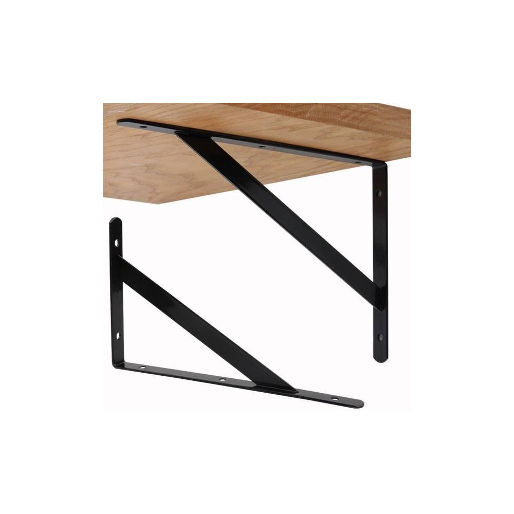 Lentynos atrama 150x95 mm - juoda - metalinė atrama - Lentynos atrama 150x95 mm - juoda - metalinė atrama -