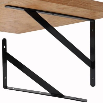 Lentynos atrama 150x95 mm - juoda - metalinė atrama -