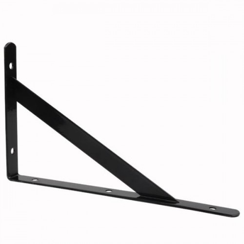 Lentynos atrama 200x120 mm - juoda - metalinė atrama -