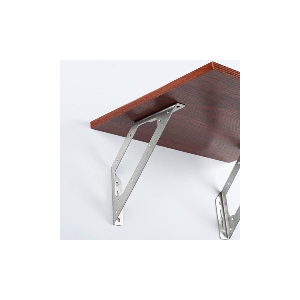 Lentynos kampinis laikiklis - 65 mm - nerūdijančio metalo Lentynos kampinis laikiklis - 65 mm - nerūdijančio metalo