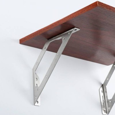 Lentynos kampinis laikiklis - 65 mm - nerūdijančio metalo