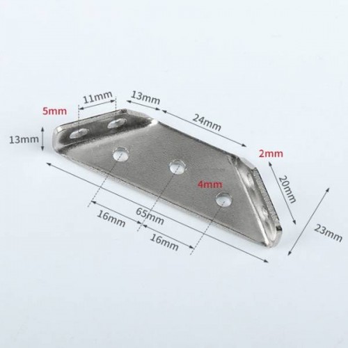 Lentynos kampinis laikiklis - 65 mm - nerūdijančio metalo Lentynos kampinis laikiklis - 65 mm - nerūdijančio metalo