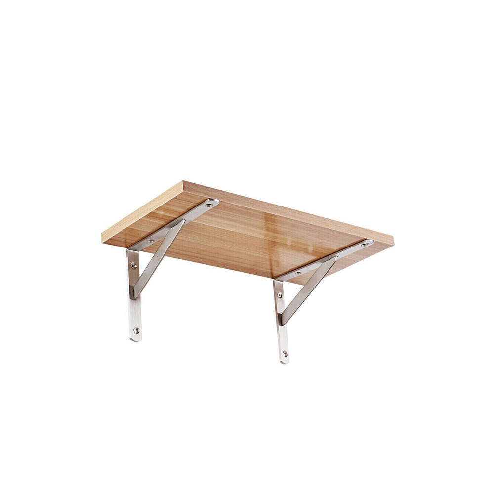 Nerūdijančio plieno laikiklis lentynai 150x110 mm - 2 vnt -