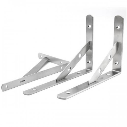 Nerūdijančio plieno laikiklis lentynai 150x110 mm - 2 vnt -
