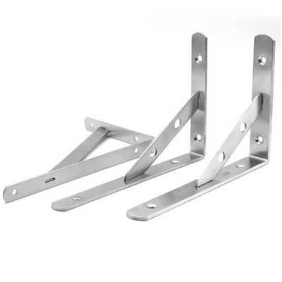Nerūdijančio plieno laikiklis lentynai 150x110 mm - 2 vnt -