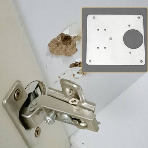 Vyrių remonto plokštė - 90x90 mm lakštinis metalas 1 mm - baldų