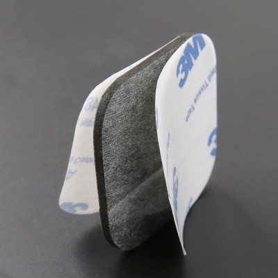 Dvipusė mikroguma su klijais 2 mm 40x40 mm juoda - 3M - lipnus
