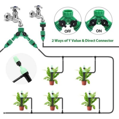 T-taškas su vožtuvais - sodo žarnos jungtis - augalų laistymo
