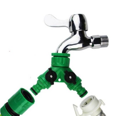 T-taškas su vožtuvais - sodo žarnos jungtis - augalų laistymo