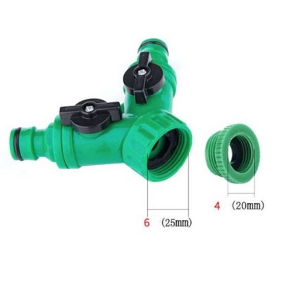 T-taškas su vožtuvais - sodo žarnos jungtis - augalų laistymo