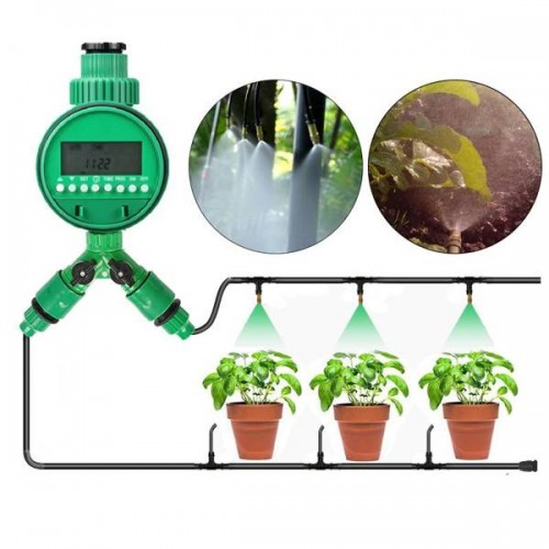 T-taškas su vožtuvais - sodo žarnos jungtis - augalų laistymo T-taškas su vožtuvais - sodo žarnos jungtis - augalų laistymo