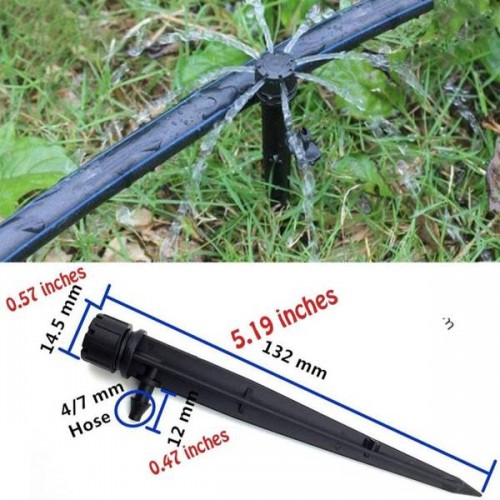 Purkštuvas su kaiščiu - lašintuvas su 8 skylutėmis 13 cm -