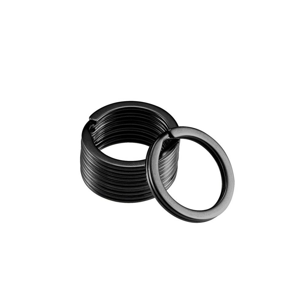 Spyruoklinis ratukas raktų žiedui - 30 mm - juoda - butas - Spyruoklinis ratukas raktų žiedui - 30 mm - juoda - butas -