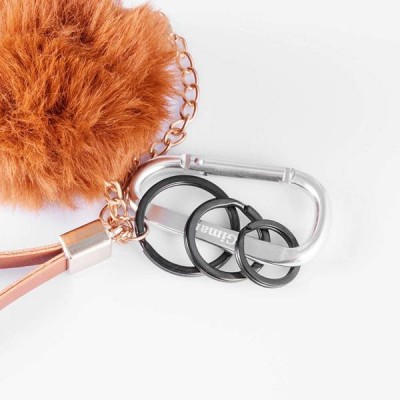 Spyruoklinis ratukas raktų žiedui - 30 mm - juoda - butas -