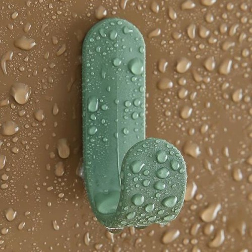 Sieninis kablys - balta - lipnus kabliukas - 56x17 mm -