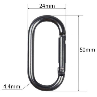 Ovalus kabliukas 50x24mm - Karabinas raktams - Sagtis -