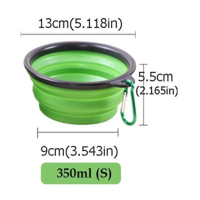 Sulankstomas 350 ml dubenėlis šunims ir katėms - juodos spalvos