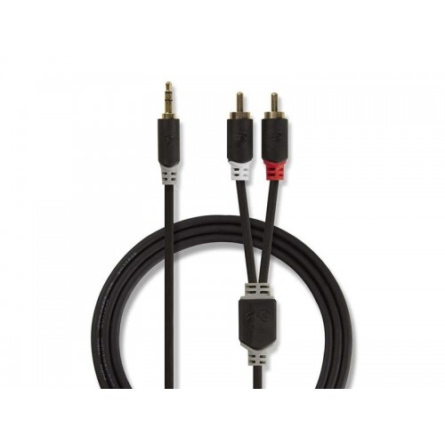 Kabelio lizdas 3,5 mm stereo/2x RCA 3 m NEDIS