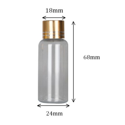 Plastikinis buteliukas su metaliniu dangteliu 20ml - Pavyzdžio