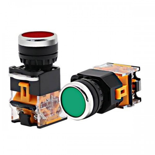 LA38 plokštės jungiklis-11 - monostabilus - 440V 10A - žalias -