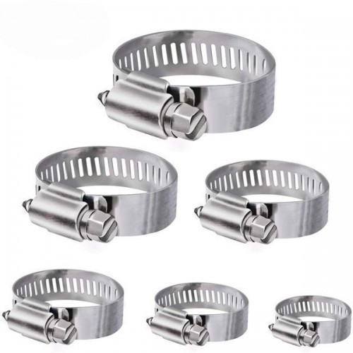 6 vienetų spaustukų rinkinys - metalinis sliekinis vamzdžių ir