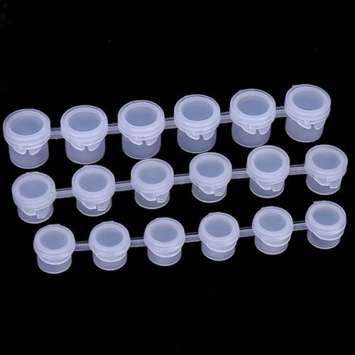 Plastikinė talpyklė 6x5ml cirkonams, dažams - kombinuoti