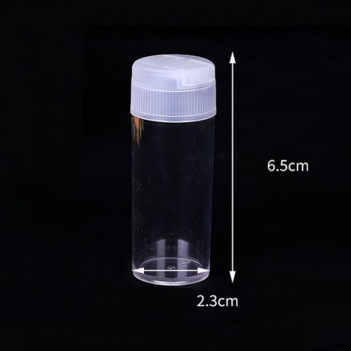 Plastikinis butelis su dvigubu uždarymu 2,3x6,5 mm -