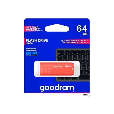 Flash GOODRAM USB 3.0 64GB balta-oranžinė-USB atmintukai