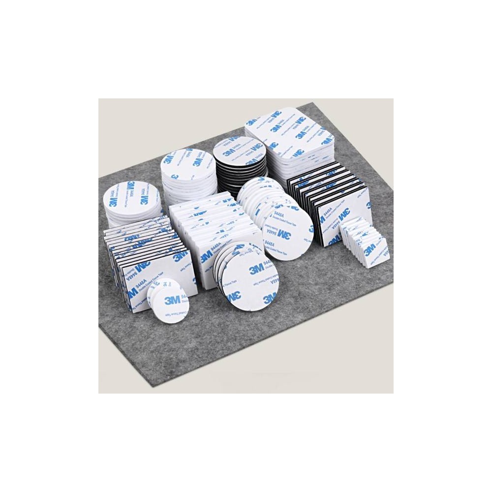Dvipusė mikroguma su klijais 2 mm fi-25 mm juodos spalvos - 3M