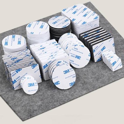 Dvipusė mikroguma su klijais 2 mm fi-25 mm juodos spalvos - 3M