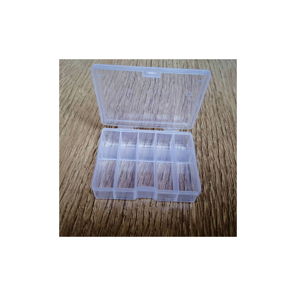 10 skyrių organizatorius - Plastikinė dėžutė 59x47x15mm -