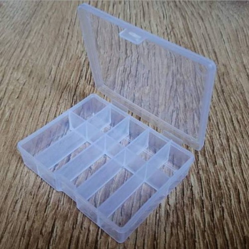 10 skyrių organizatorius - Plastikinė dėžutė 59x47x15mm -
