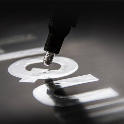 Sidabrinis rašiklis 3 mm - CHROME ŽENKLAI - Sidabrinis chromo